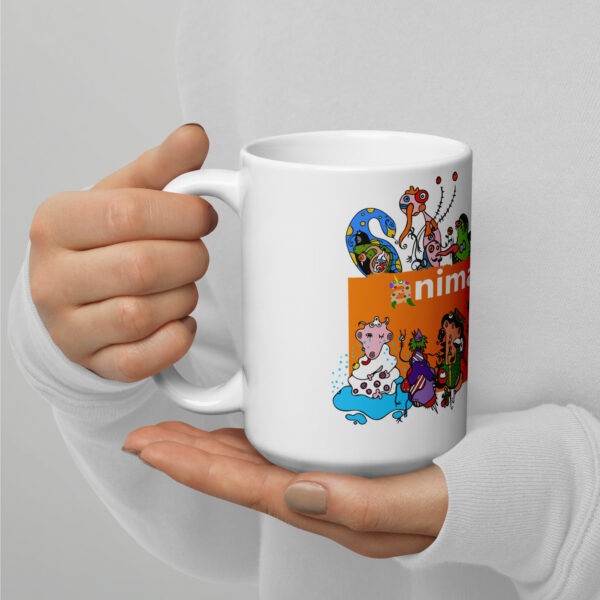 Taza Animalastros blanca brillante - Imagen 3